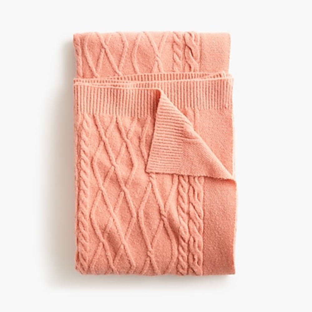 J.Crew Home Cable-Knit Throw